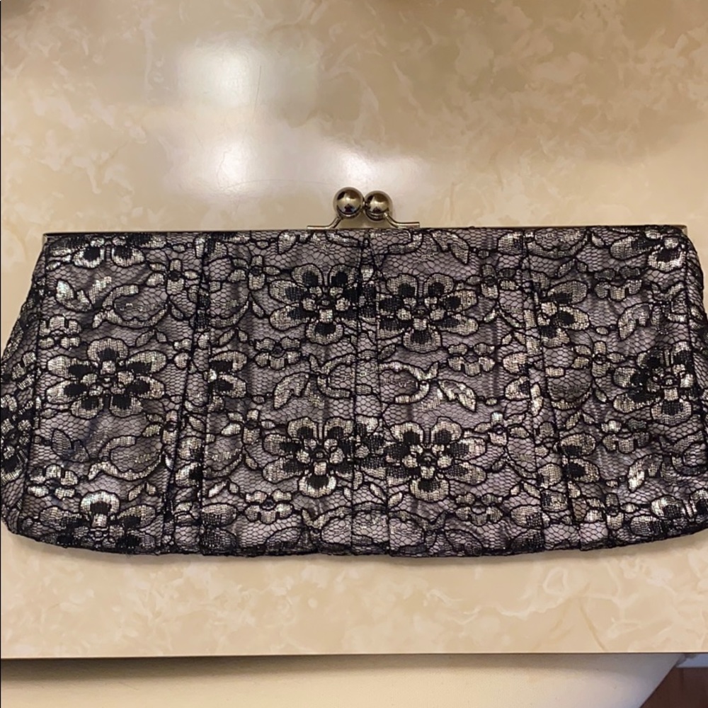 Black Lace Clutch from Express